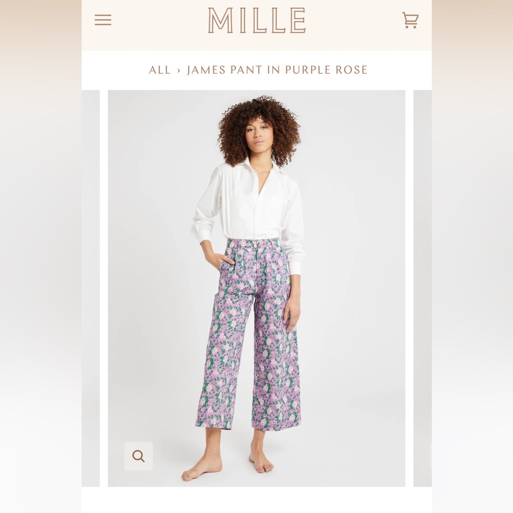 Mille James pant in purple rose